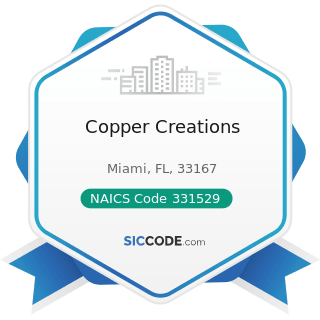 Copper Creations - NAICS Code 331529 - Other Nonferrous Metal Foundries (except Die-Casting)