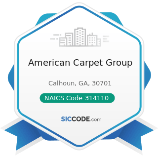 American Carpet Group - NAICS Code 314110 - Carpet and Rug Mills