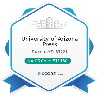 University of Arizona Press - NAICS Code 511130 - Book Publishers