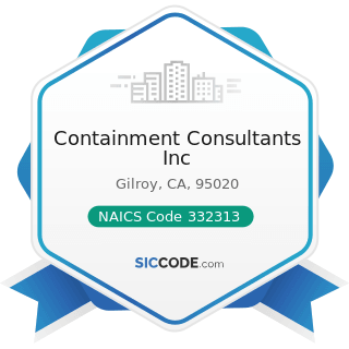 Containment Consultants Inc - NAICS Code 332313 - Plate Work Manufacturing
