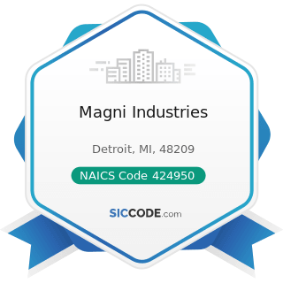 Magni Industries - NAICS Code 424950 - Paint, Varnish, and Supplies Merchant Wholesalers