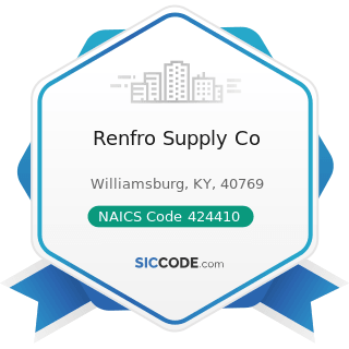 Renfro Supply Co - NAICS Code 424410 - General Line Grocery Merchant Wholesalers