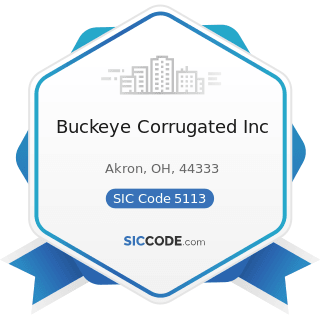 Buckeye Corrugated Inc - SIC Code 5113 - Industrial and Personal Service Paper