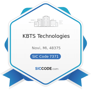 KBTS Technologies - SIC Code 7371 - Computer Programming Services