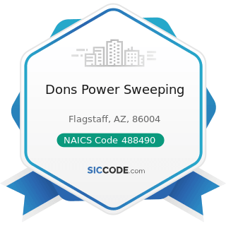 Dons Power Sweeping - NAICS Code 488490 - Other Support Activities for Road Transportation