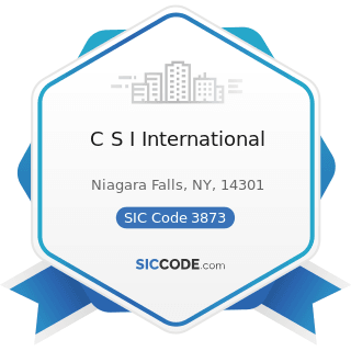 C S I International - SIC Code 3873 - Watches, Clocks, Clockwork Operated Devices, and Parts