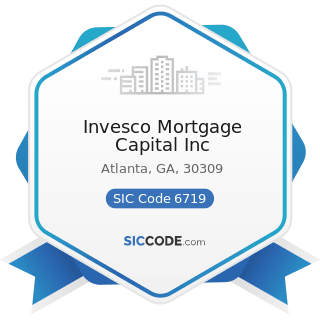 Invesco Mortgage Capital Inc - SIC Code 6719 - Offices of Holding Companies, Not Elsewhere...