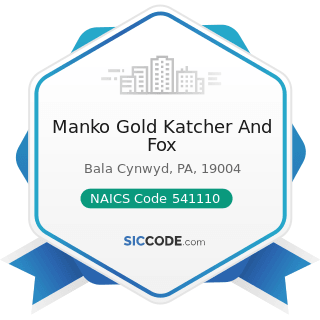 Manko Gold Katcher And Fox - NAICS Code 541110 - Offices of Lawyers