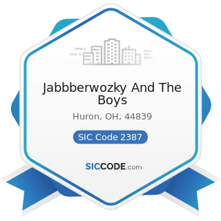 Jabbberwozky And The Boys - SIC Code 2387 - Apparel Belts
