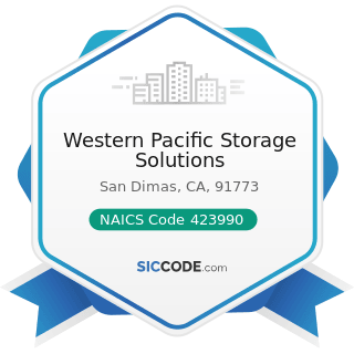Western Pacific Storage Solutions - NAICS Code 423990 - Other Miscellaneous Durable Goods...