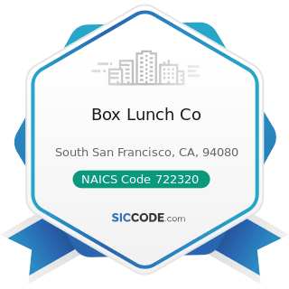 Box Lunch Co - NAICS Code 722320 - Caterers