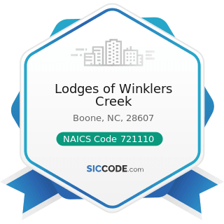 Lodges of Winklers Creek - NAICS Code 721110 - Hotels (except Casino Hotels) and Motels