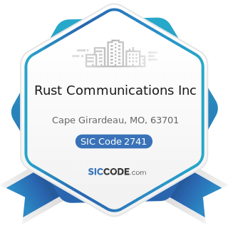 Rust Communications Inc - SIC Code 2741 - Miscellaneous Publishing