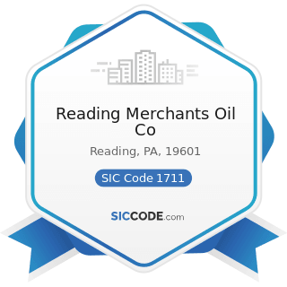 Reading Merchants Oil Co - SIC Code 1711 - Plumbing, Heating and Air-Conditioning