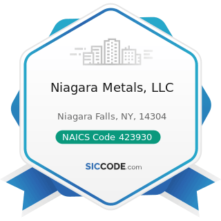 Niagara Metals, LLC - NAICS Code 423930 - Recyclable Material Merchant Wholesalers