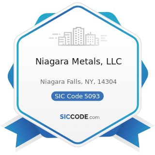 Niagara Metals, LLC - SIC Code 5093 - Scrap and Waste Materials
