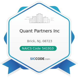 Quant Partners Inc - NAICS Code 541910 - Marketing Research and Public Opinion Polling