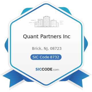 Quant Partners Inc - SIC Code 8732 - Commercial Economic, Sociological, and Educational Research