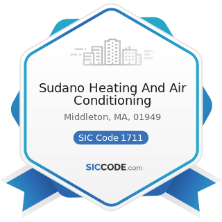 Sudano Heating And Air Conditioning - SIC Code 1711 - Plumbing, Heating and Air-Conditioning