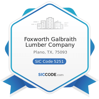 Foxworth Galbraith Lumber Company - SIC Code 5251 - Hardware Stores