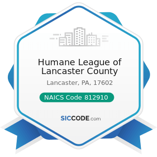 Humane League of Lancaster County - NAICS Code 812910 - Pet Care (except Veterinary) Services