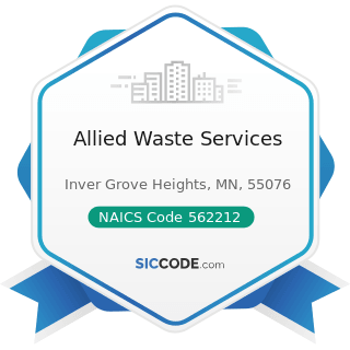 Allied Waste Services - NAICS Code 562212 - Solid Waste Landfill