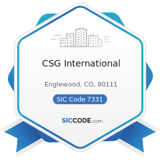 CSG International - SIC Code 7331 - Direct Mail Advertising Services