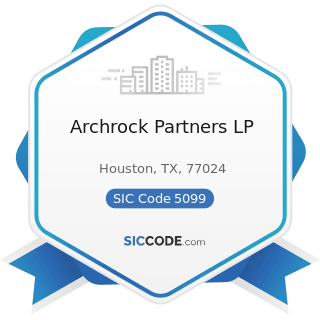Archrock Partners LP - SIC Code 5099 - Durable Goods, Not Elsewhere Classified