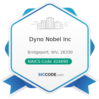 Dyno Nobel Inc - NAICS Code 424690 - Other Chemical and Allied Products Merchant Wholesalers