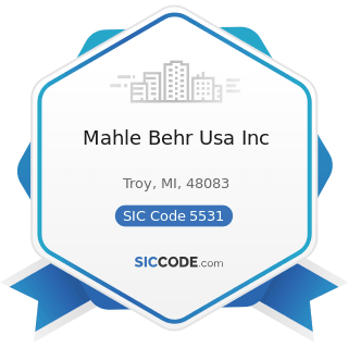 Mahle Behr Usa Inc - SIC Code 5531 - Auto and Home Supply Stores