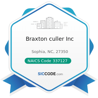 Braxton culler Inc - NAICS Code 337127 - Institutional Furniture Manufacturing