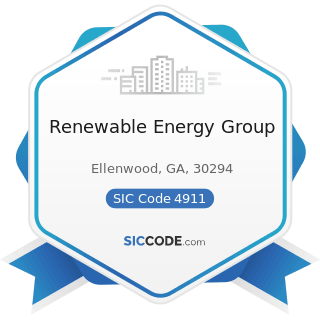 Renewable Energy Group - SIC Code 4911 - Electric Services