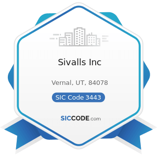 Sivalls Inc - SIC Code 3443 - Fabricated Plate Work (Boiler Shops)