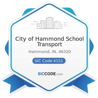 City of Hammond School Transport - SIC Code 4151 - School Buses