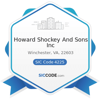 Howard Shockey And Sons Inc - SIC Code 4225 - General Warehousing and Storage