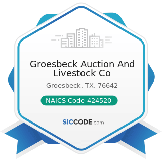 Groesbeck Auction And Livestock Co - NAICS Code 424520 - Livestock Merchant Wholesalers