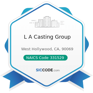 L A Casting Group - NAICS Code 331529 - Other Nonferrous Metal Foundries (except Die-Casting)