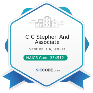 C C Stephen And Associate - NAICS Code 334512 - Automatic Environmental Control Manufacturing...