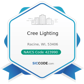 Cree Lighting - NAICS Code 423990 - Other Miscellaneous Durable Goods Merchant Wholesalers