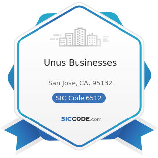 Unus Businesses - SIC Code 6512 - Operators of Nonresidential Buildings