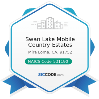 Swan Lake Mobile Country Estates - NAICS Code 531190 - Lessors of Other Real Estate Property