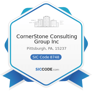 CornerStone Consulting Group Inc - SIC Code 8748 - Business Consulting Services, Not Elsewhere...