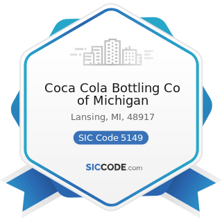 Coca Cola Bottling Co of Michigan - SIC Code 5149 - Groceries and Related Products, Not...