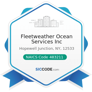Fleetweather Ocean Services Inc - NAICS Code 483211 - Inland Water Freight Transportation