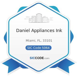 Daniel Appliances Ink - SIC Code 5064 - Electrical Appliances, Television and Radio Sets