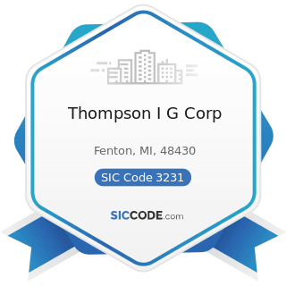 Thompson I G Corp - SIC Code 3231 - Glass Products, Made of Purchased Glass