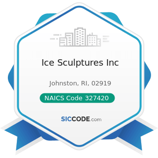 Ice Sculptures Inc - NAICS Code 327420 - Gypsum Product Manufacturing