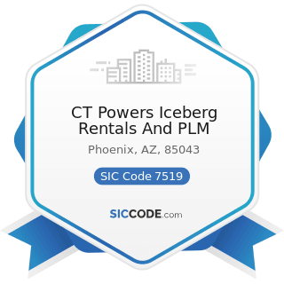 CT Powers Iceberg Rentals And PLM - SIC Code 7519 - Utility Trailer and Recreational Vehicle...