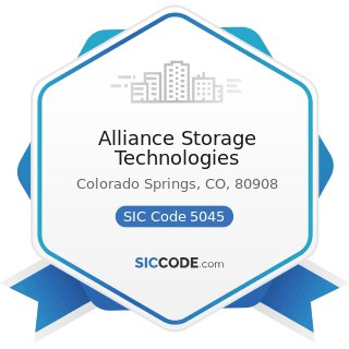 Alliance Storage Technologies - SIC Code 5045 - Computers and Computer Peripheral Equipment and...