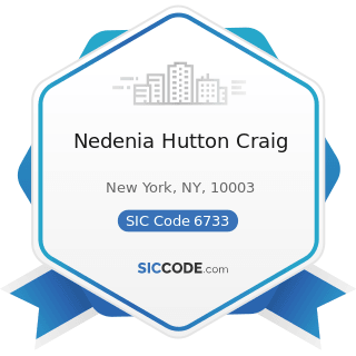 Nedenia Hutton Craig - SIC Code 6733 - Trusts, except Educational, Religious, and Charitable